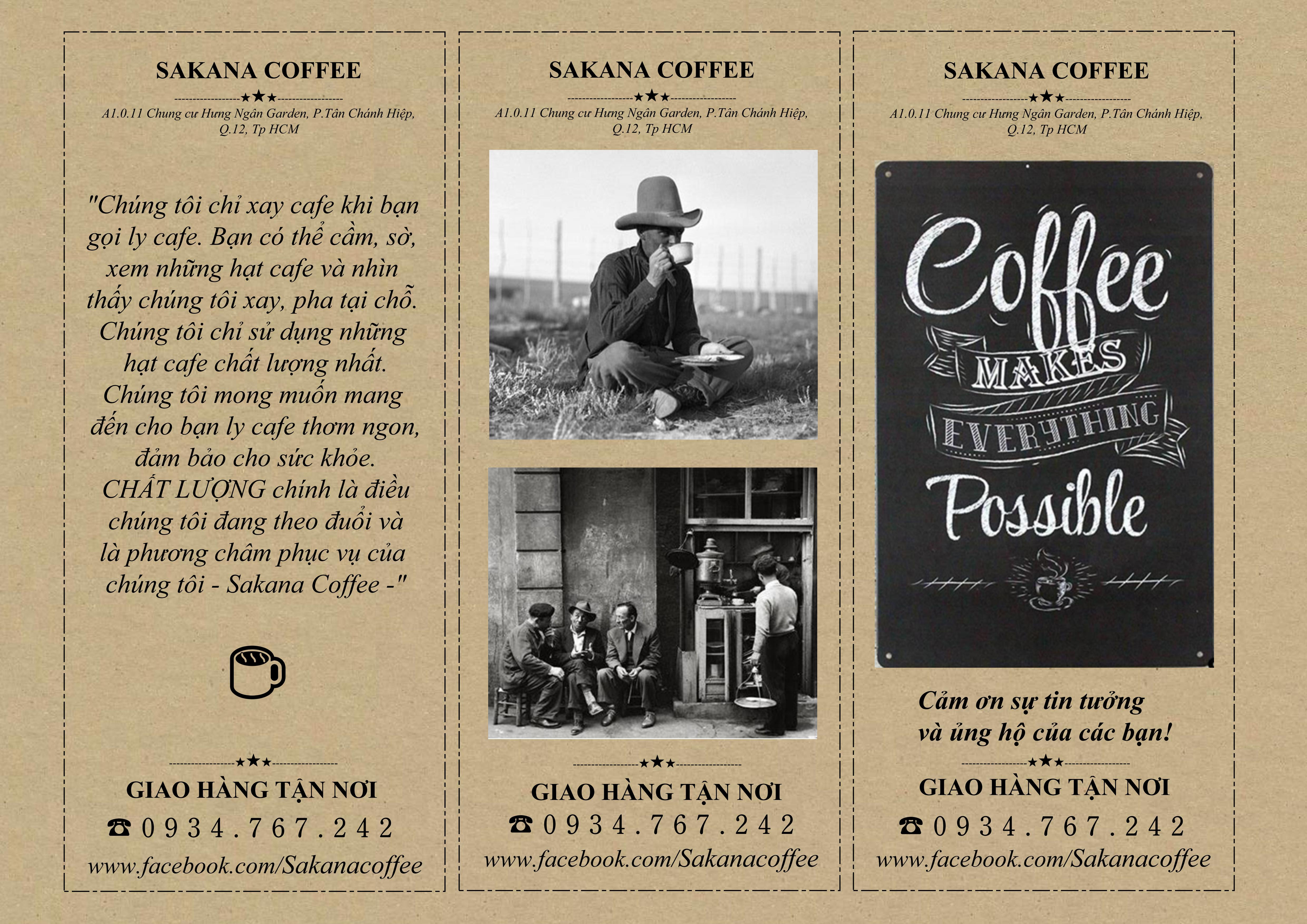 Menu Sakana Coffee
